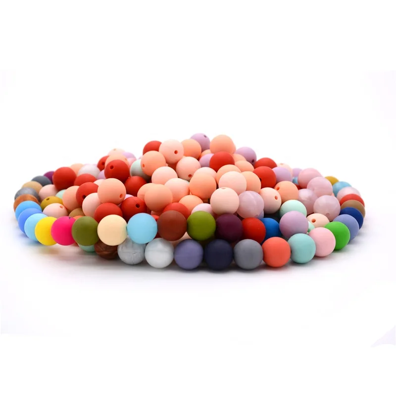 
China Factory silicone teething beads wholesale silicone beads 