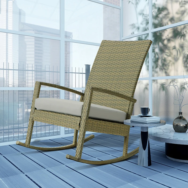 

USA drop shipping fast delivery New Design Outdoor Garden Furniture Wicker Rattan Rocking Chair