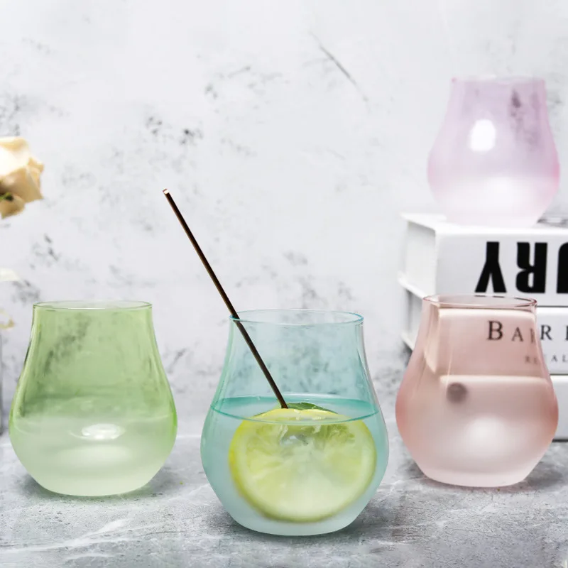 

New arrived simple matte home glass cup clear juice cup, Clear transparent