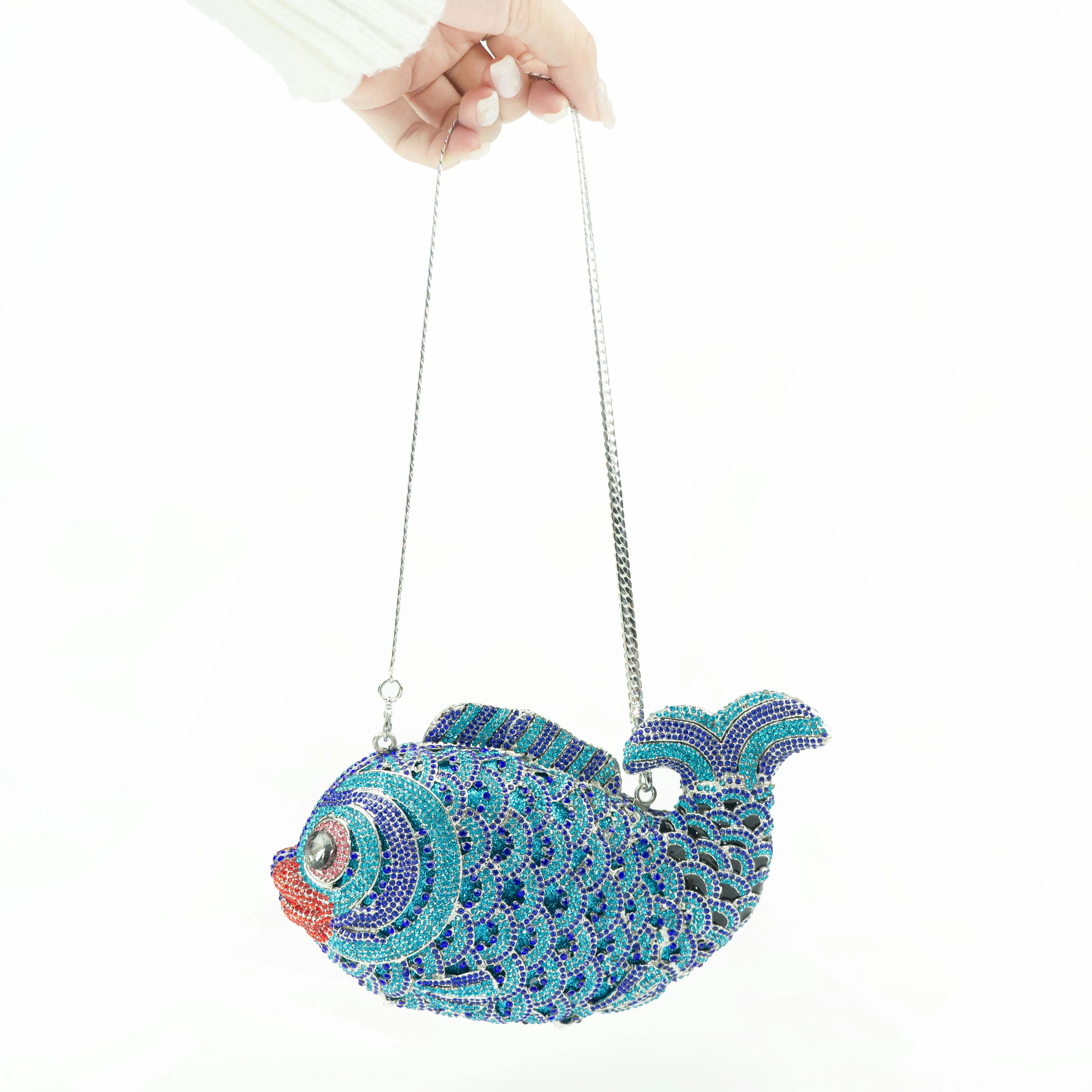 

2023 HONOUR ME Crystal And Rhinestone Glitter Party Bag Diamond Evening Clutch Rhinestone Box Clutch Fish Evening Bag