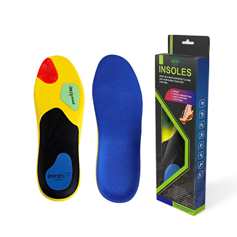 

High Elastic Shock-absorbing Sheet Arch Support Sweat-absorbing Breathable Deodorant Insole Sneaker Insoles Custom Gel Insole, Orange