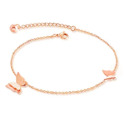 

Fashion Butterfly Shape Gold Plated Anklet Stainless Steel Anklet Jewelry