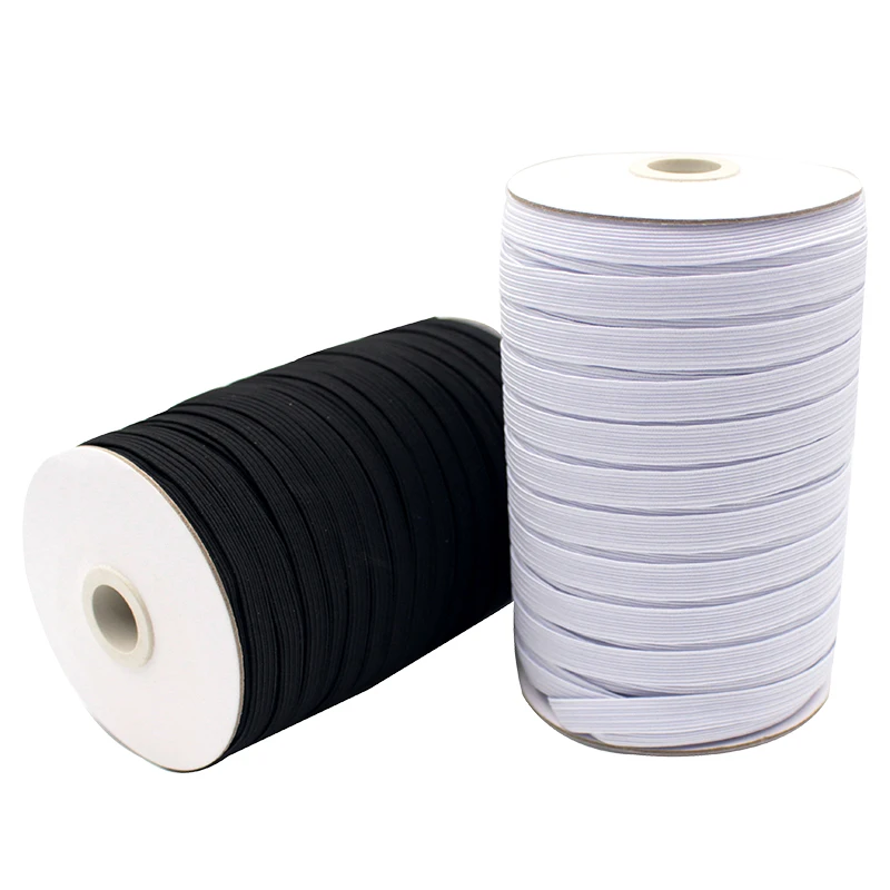 

Elastic Rope Rubber Band 3mm 5/6/8/10/12mm Black White Elastic Bands Sewing For Mask Elastic Ribbon String Mask Ear Cord 5Meter