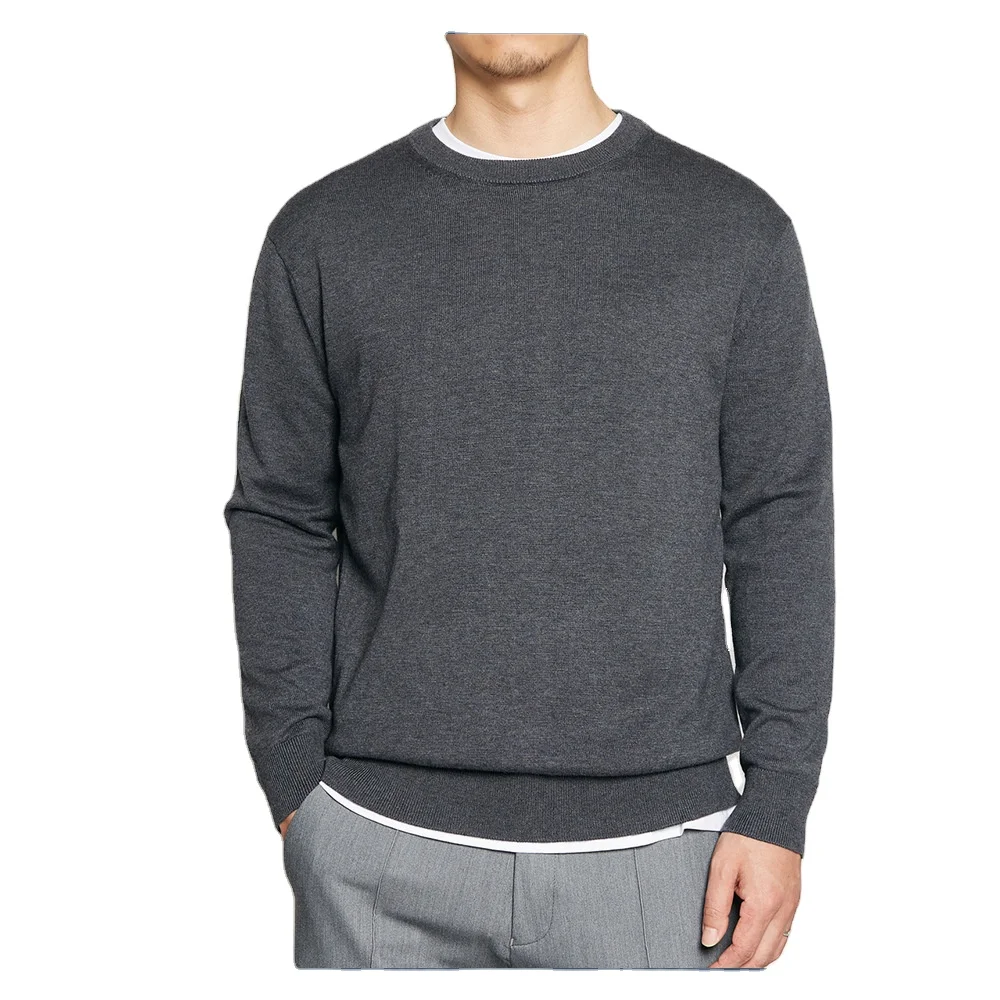 

Korean o-neck knitted sweater men's 2022 autumn winter pullover men's sweater custom, Shown