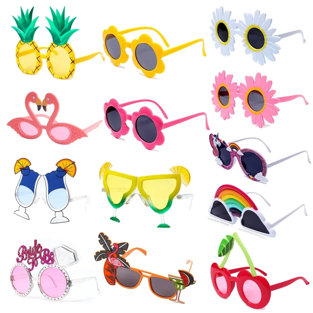 

1 piece of Hawaii tropical party sunglasses party decoration pineapple sunglasses Hawaii pool bridal party supplies, Like a picture