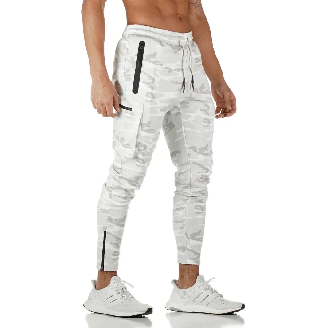 

Slim Fit Joggers Tapered Sweatpants For Gym Casual Zipper mens joggers pants