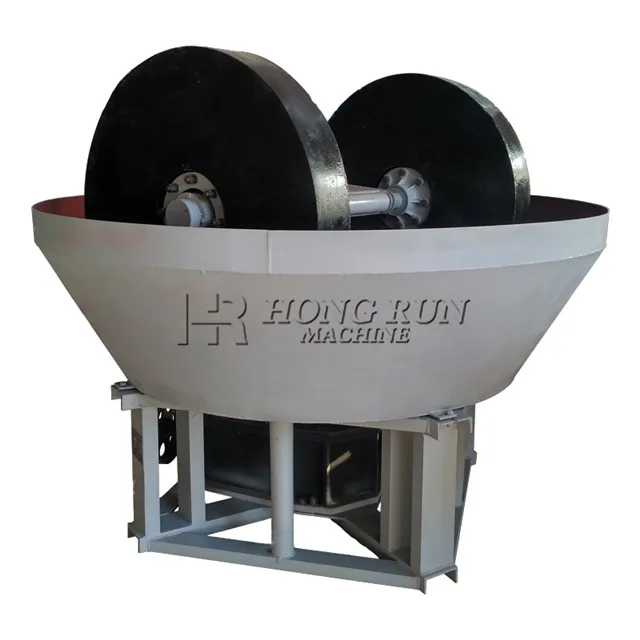 China 1100 Gravel Gold Ore Grinding Wet Pan Milling Machine Price Sale, Mining Roller Wet Pan Gold Mill Plant Sale For Mining