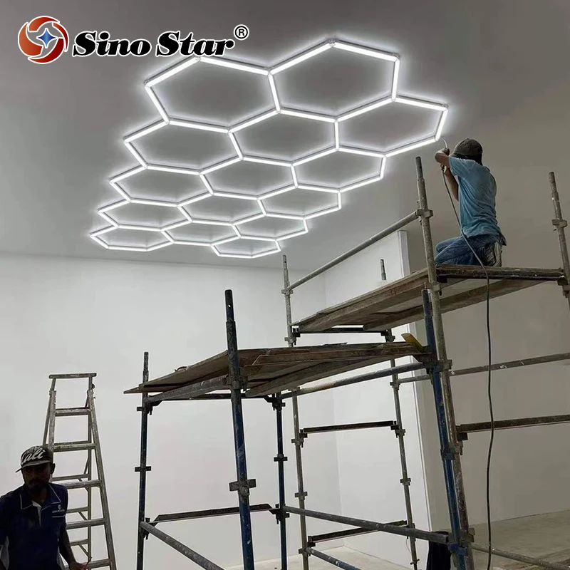 

Customized design for home garage and commercial systems hex led light