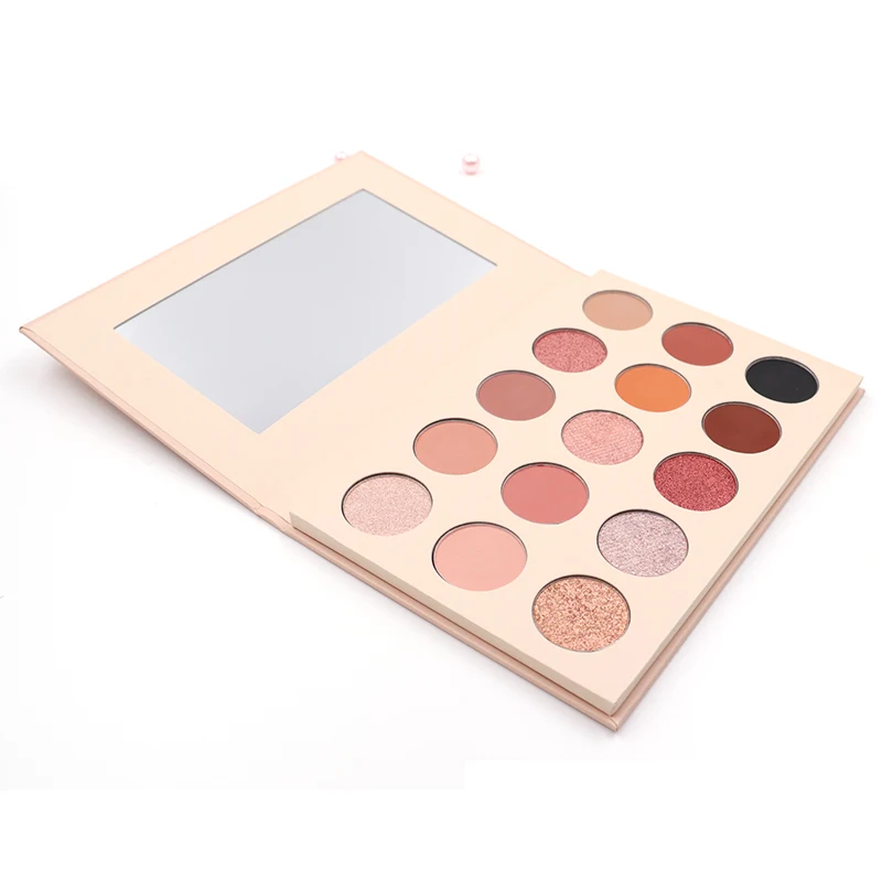 

Beauty cosmetics highly pigmented 15 color private label waterproof eyeshadow palette