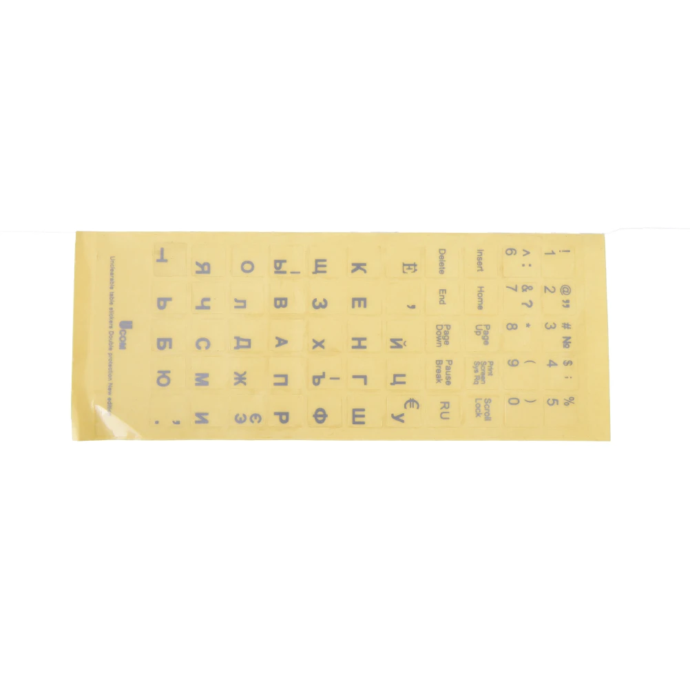 

Russian Transparent Keyboard Stickers Russia Layout Alphabet White Letters for Laptop Notebook Computer PC