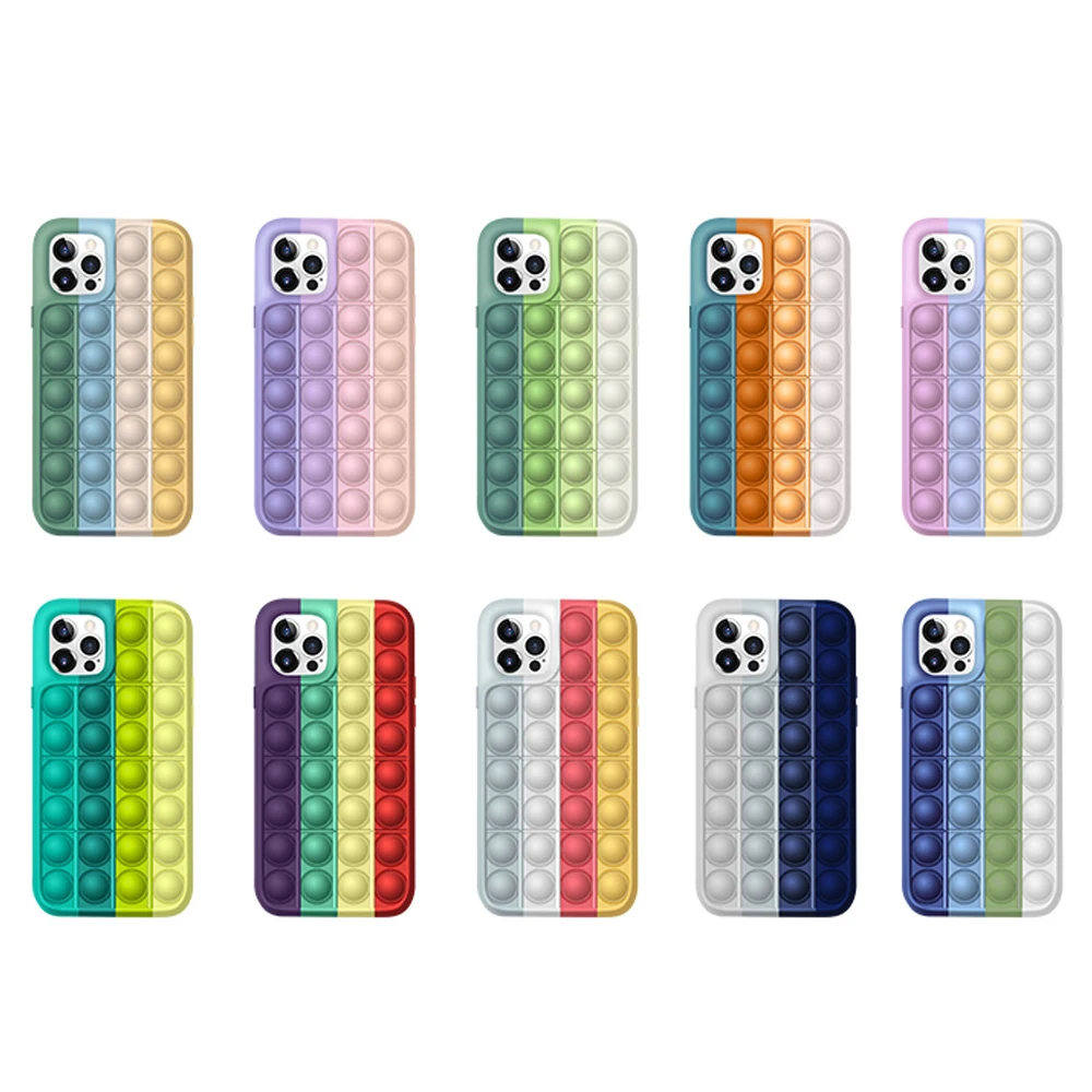 

Trendy Push It Relief Stress Fidget Toy Bubble Phone Pack Silicon Case Cover for iphone / Samsung / Redmi / Huawei / Xiaomi
