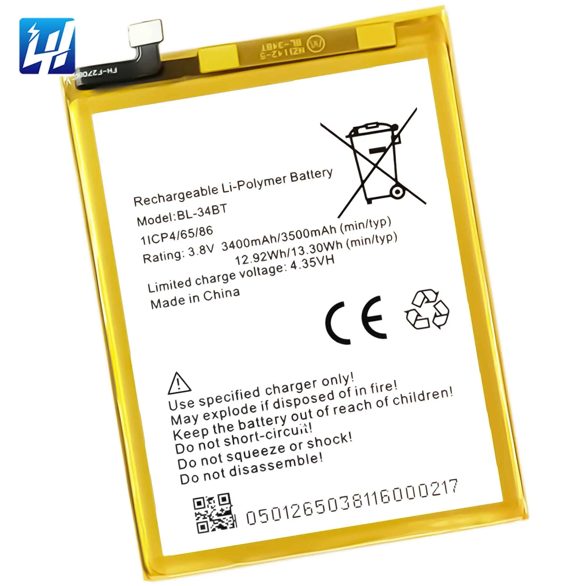 

BL-34BT KA7 Rechargeable Li-Polymer Battery mobile phone Battery for Tecno Spark 2