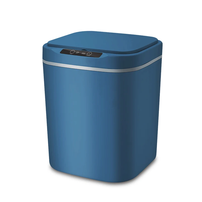 

Hot Selling New Intelligent 18L Battery Household Automatic Trash Bin Touchless Smart Dustbin, White/ dark blue