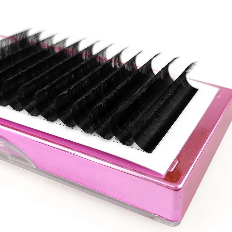 

China Soft C Curl Volume 8D Mix Length 0.05 0.07mm Mink Russian Eyelash Extensions, Nature black