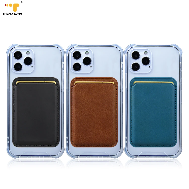 

New Leather Wallet iPhon Magnetic Phone Cases For iPhone 12 Pro Transparent Case, 3 colors