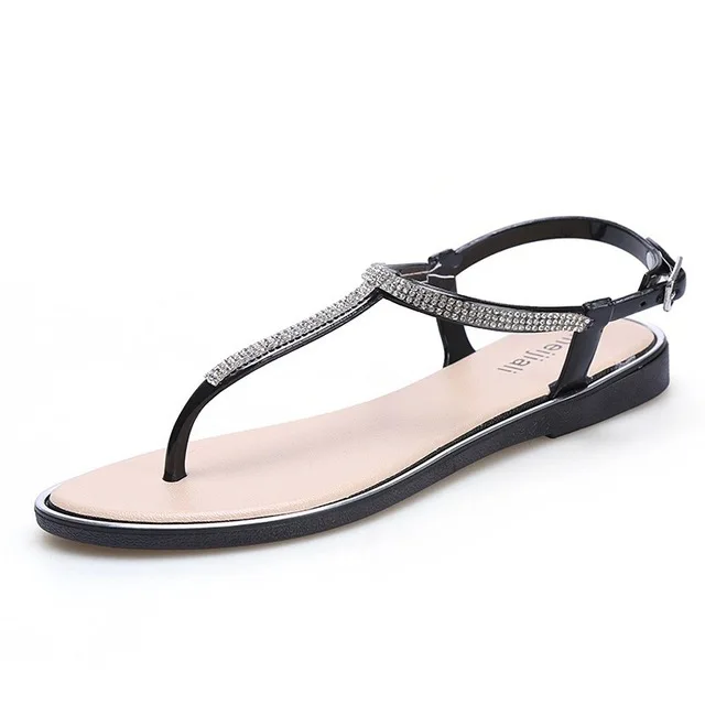 

Women's rhinestone sandals and slippers fashion fairy style casual ladies sandals flat sandals