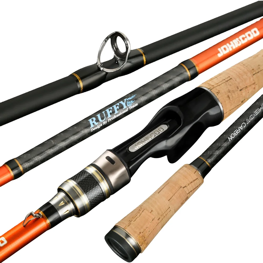 

JOHNCOO RUFFY Fish Rod 1.98m 2.1m 2.4m 2.6m Fast Action Fuji Guides M ML MH Fishing Rods