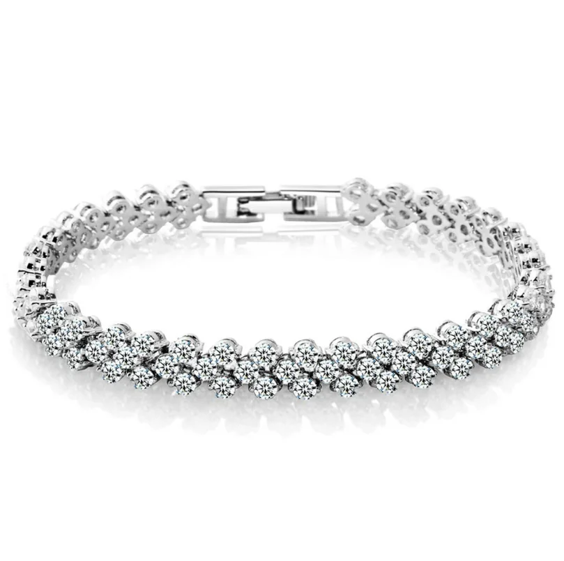 

Roman Bracelet women's new zircon crystal bracelet