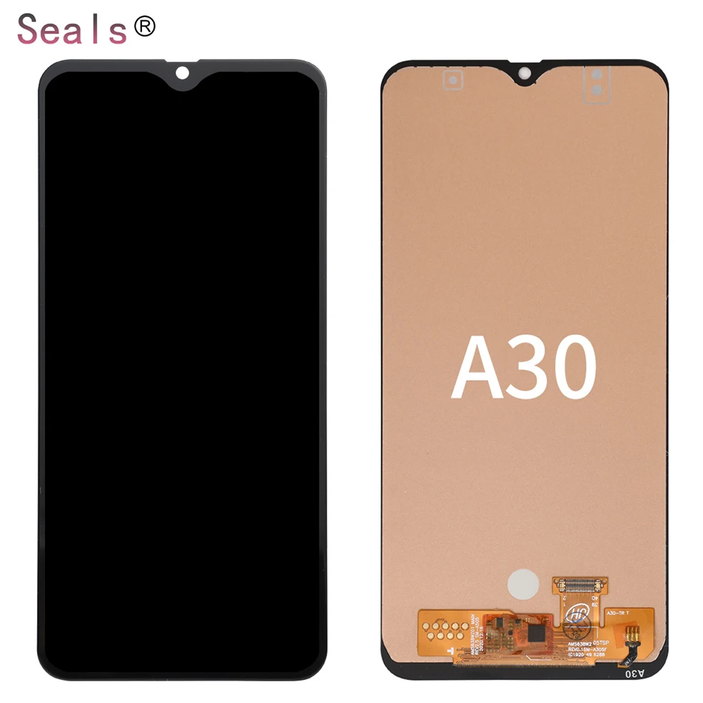 

Mobile lcd display for samsung a30 touch scren assembly, Black/white