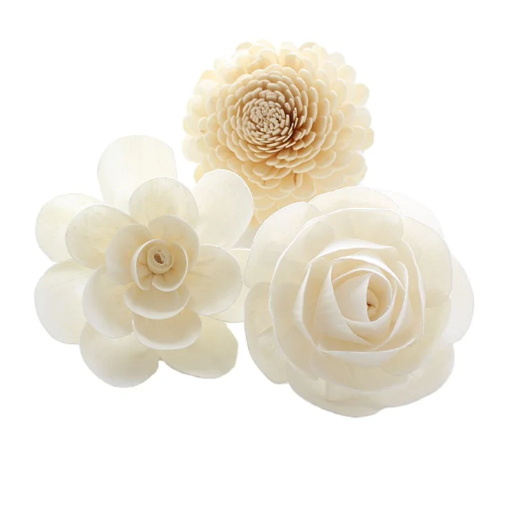 

Decorative Handmade White Fragrance Diffuser Sola Wood Flower sola flower