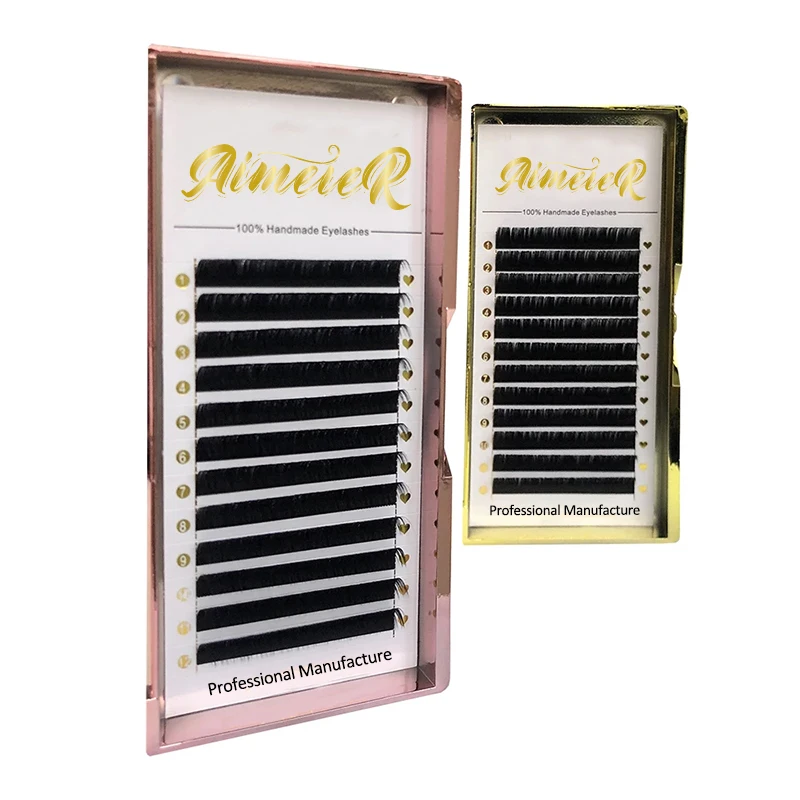 

0.03 0.05 0.10mm J B C D CC DD mink lashes individual eyelash extension custom luxury box no moq, Natural black