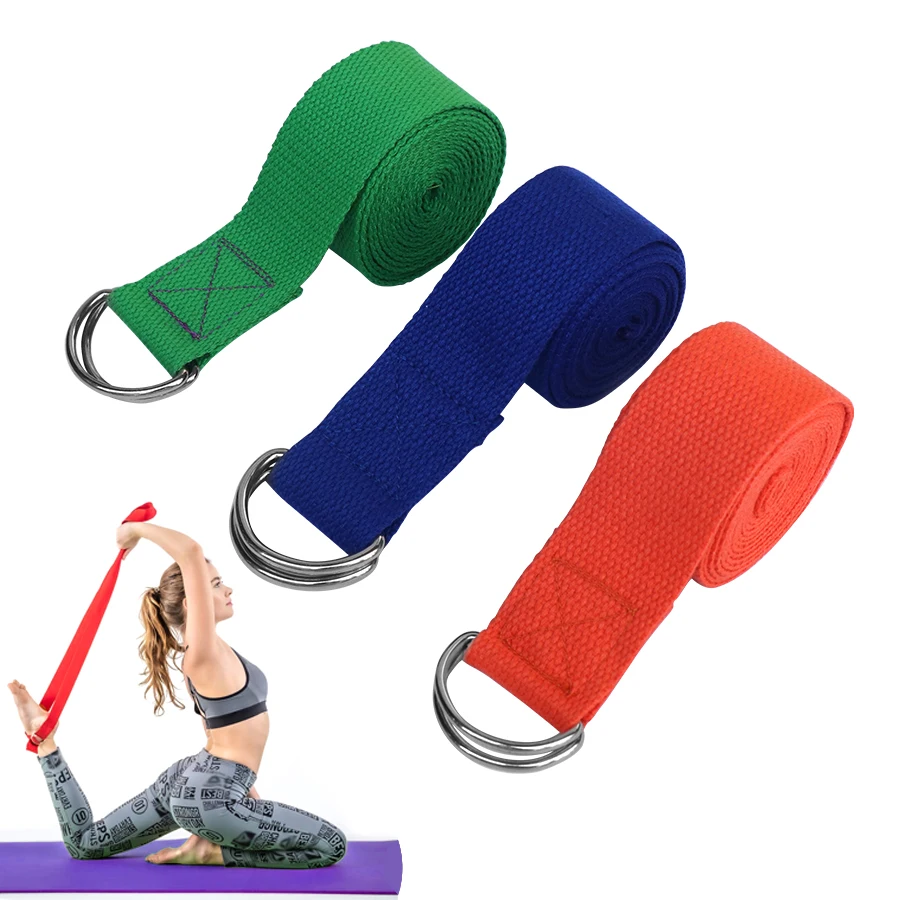 

Custom Logo Durable Delicate Adjustable Buckle Yoga Cotton Belt Yoga Training Belt