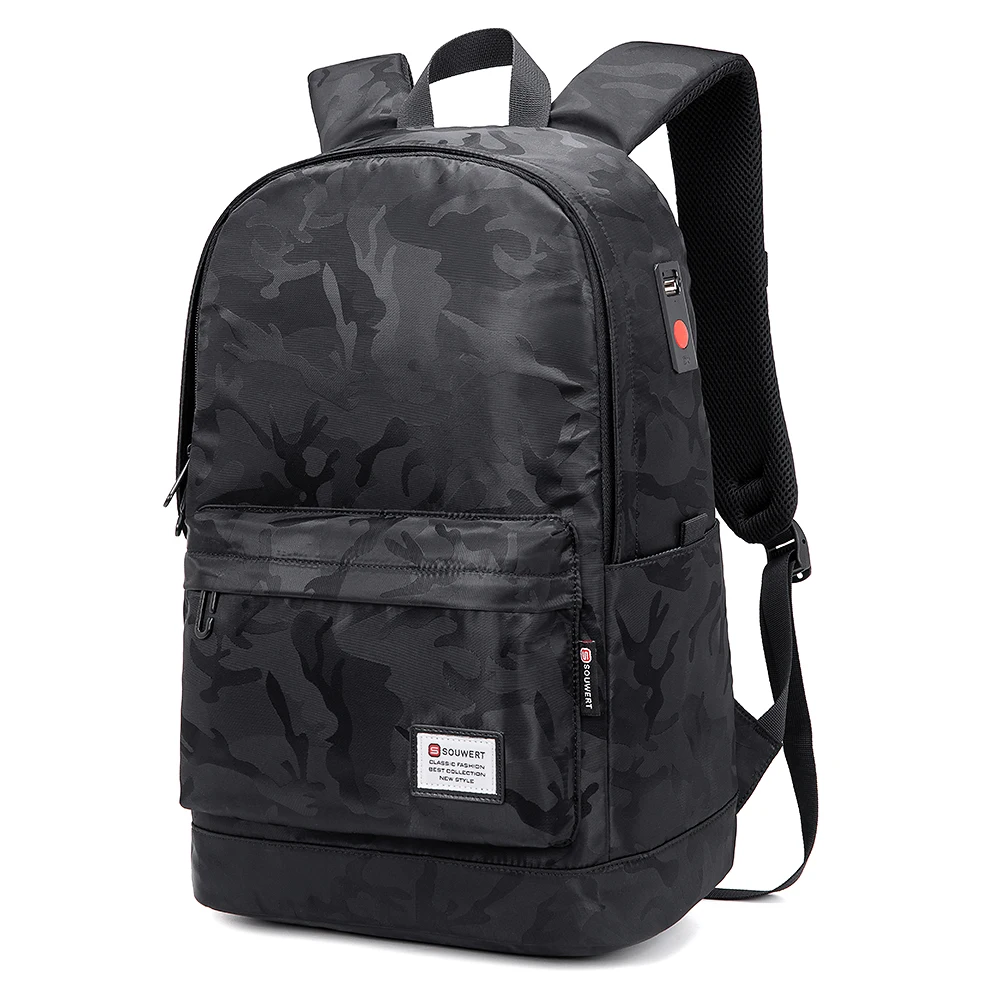

Durable men casual Lightweight mochila Outerdoor Waterproof laptop Backpack high capacity travel bag, Black/grey/blue