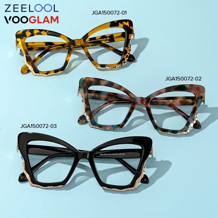 

Zeelool Vooglam New Arrival Acetate frames optical Wholesale Frames eyeglasses Butterfly acetate spectacle frames eyeglasses