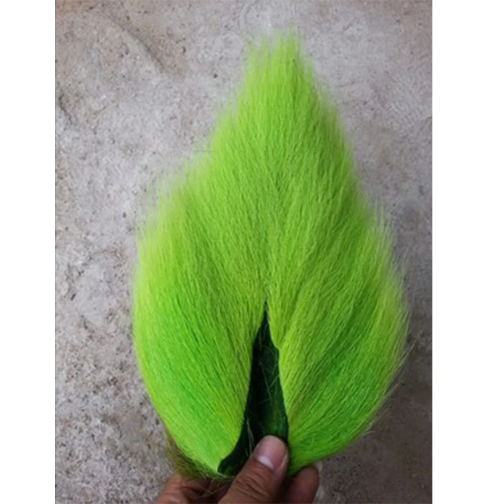 

Wholesale Fly Fishing Accessories Deer Hair Bucktail Dry Fly Fly Tying Materials(B13), White/red/dark pink/light pink/dark green and so on