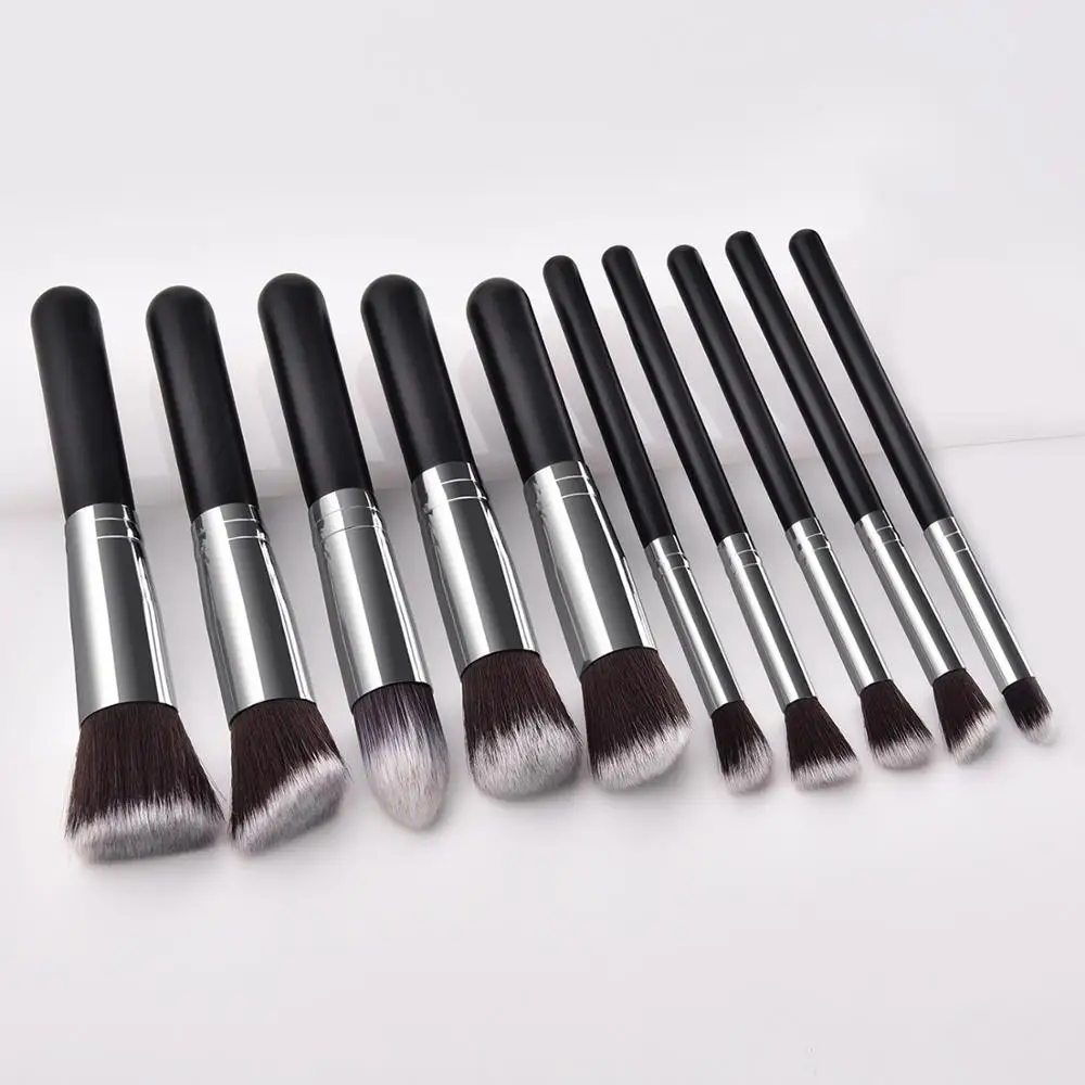 

professional 10 pcs custom logo brochas de maquillaje make up brushes kabuki brush set