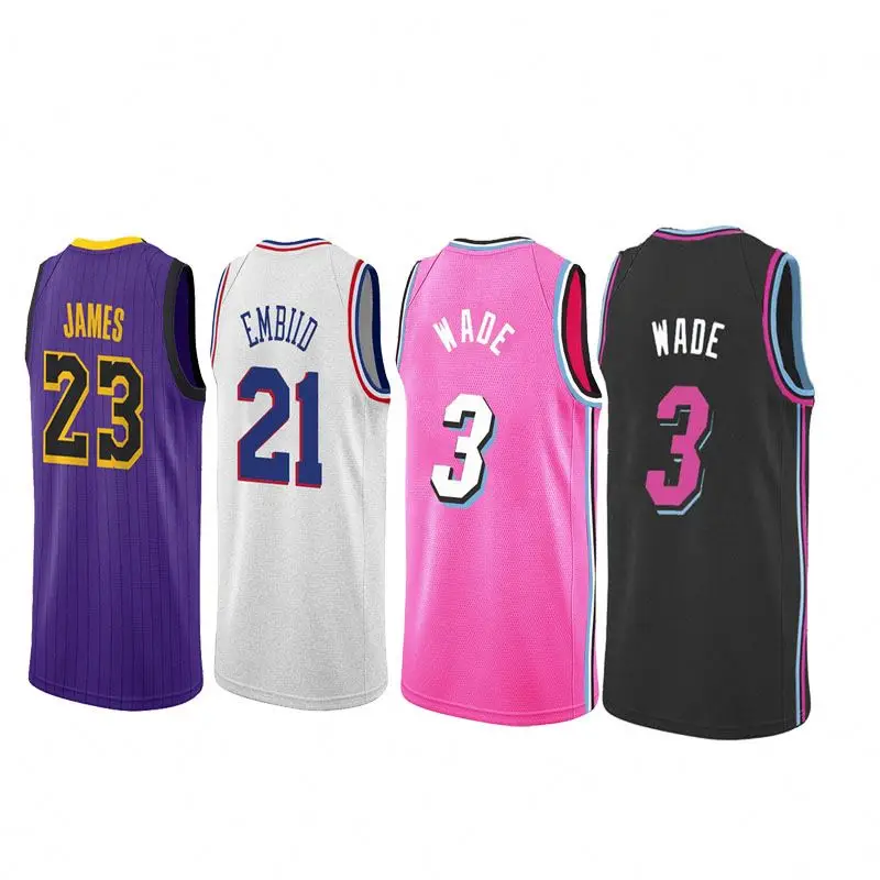 

Long life High quality 2021 New Hot Sale Men 21 Joel Embiid 3 Dwyane Wade 23 James Custom Basketball Jersey