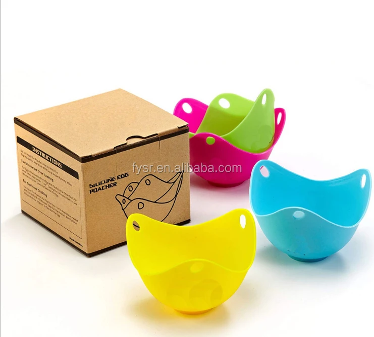 Approved Microwave Silicone Egg Poacher Cups Poached Maker Egg Poaching