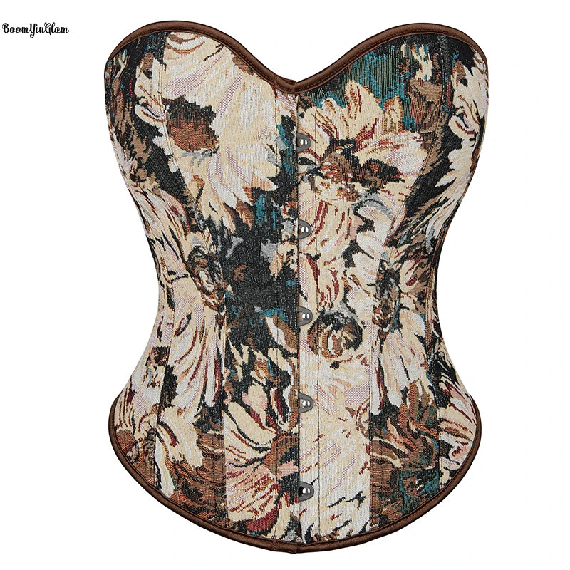 Lace-Up Fish Bone Renaissance Pirate Vintage Floral Corset Women Clothing Going Out Strapless Top Plus Size Gorset