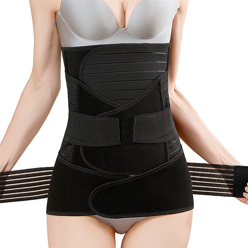 

3 in 1 Belt -- After Birth belly waist pelvic belt combo for postpartum recovery Black