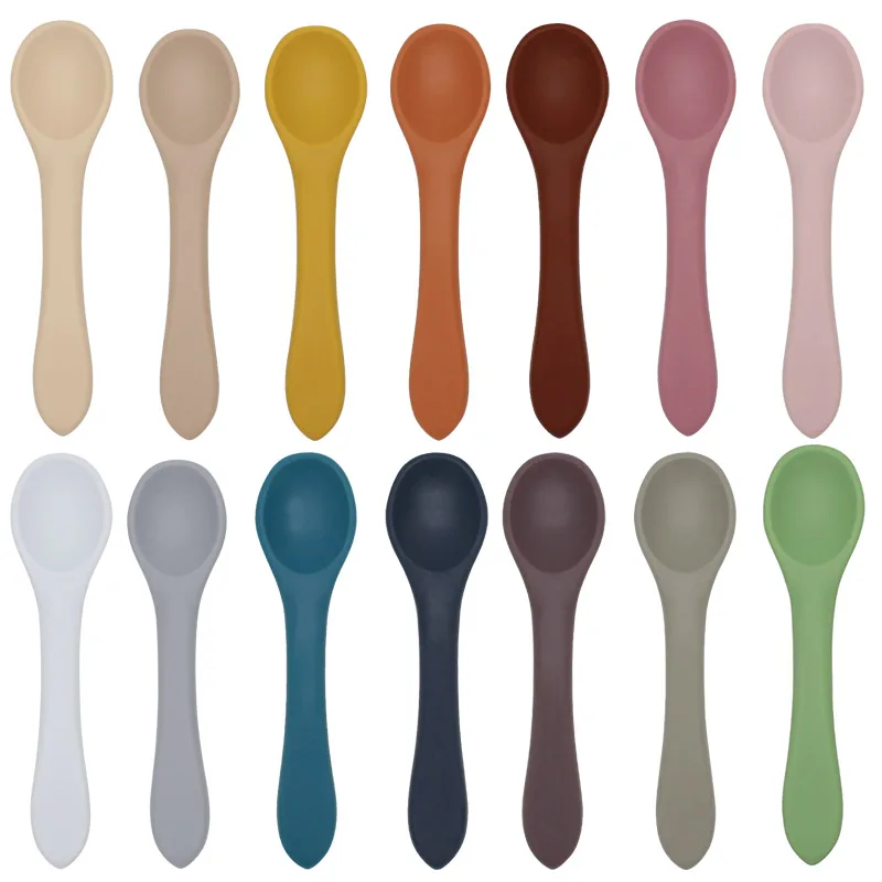 

BPA free baby silicone feeding spoon food dispensing spoons for babies, Customized