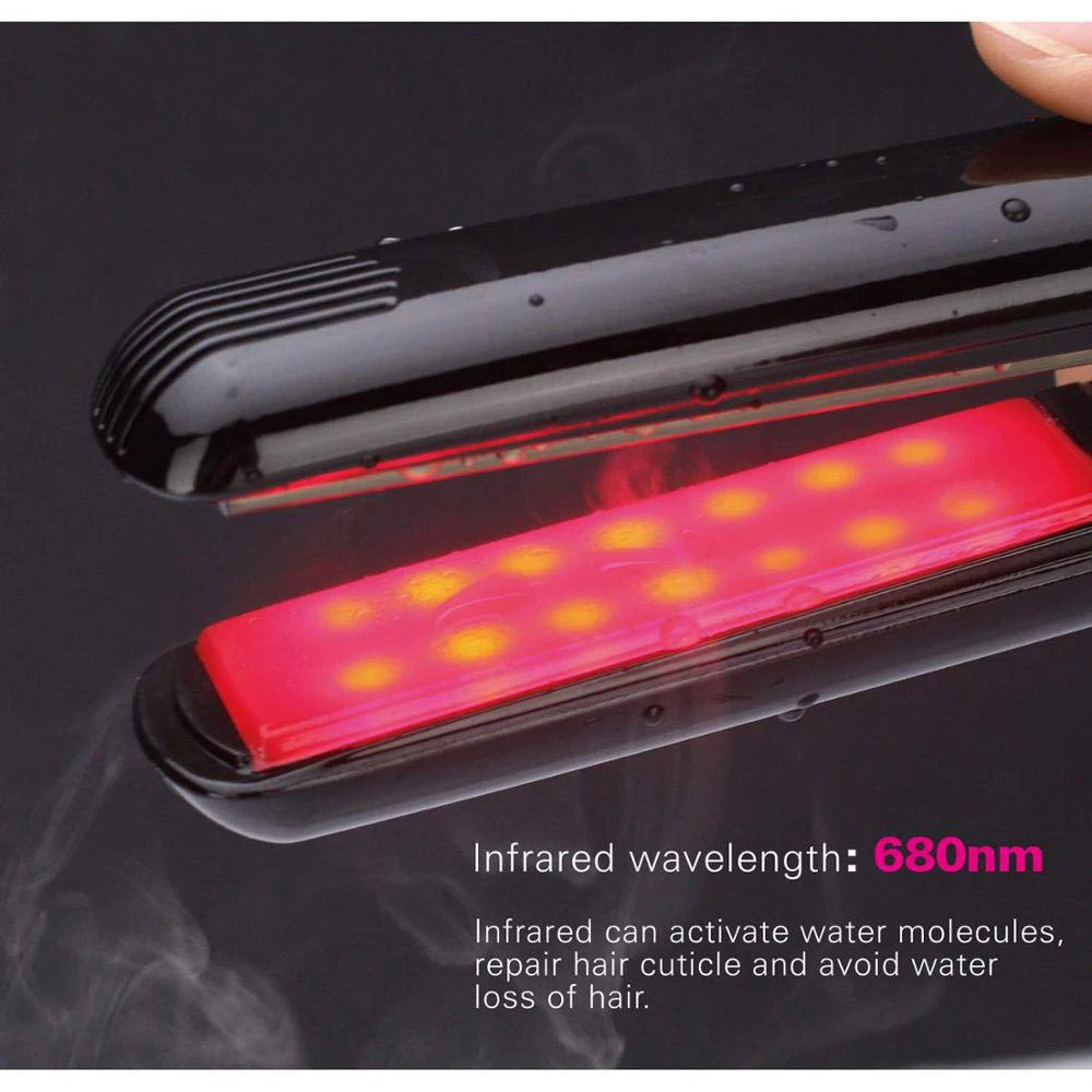 Ultrasonic cold outlet hair straightener