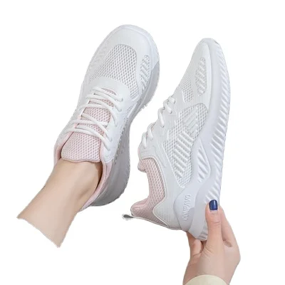 

Breathable Running Shoes Women's Fly Woven Safety Shoes Casual Sneakers