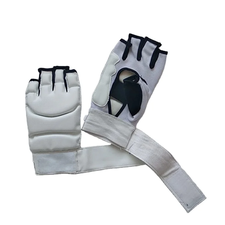 

Customized logo white karate hand protector kyokushin kai gloves