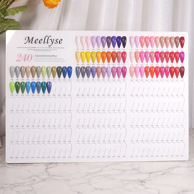 High Quality Professional Salon Nail Art Gel Color Card 160/200/240 Colors Design Display Book Wholesale Minimum Order 10 Pcs