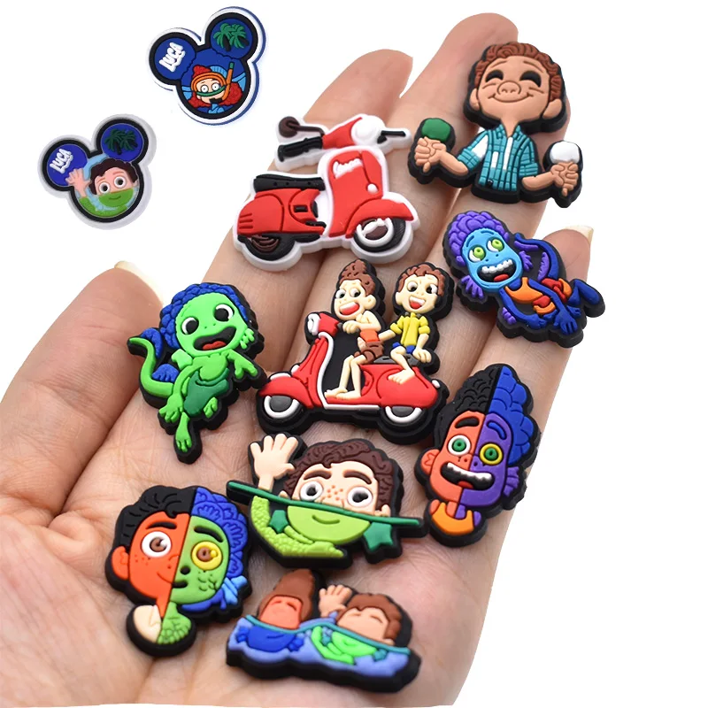 

2021 New Custom Soft Rubber PVC designer croc charms Accessories Lilo and Stitch Kawaii Animal Shoe Decoration Charms, As pictures shown