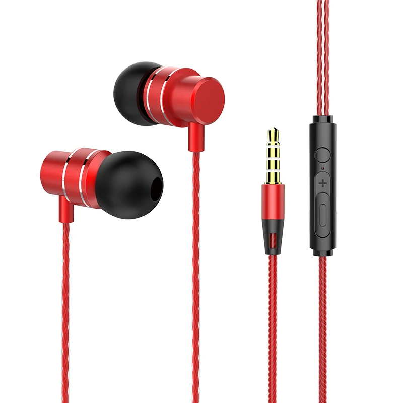 

Promotion metallic stereo in-ear earphones cheap price super bass earbuds high quality 3.5mm plug best selling with mic