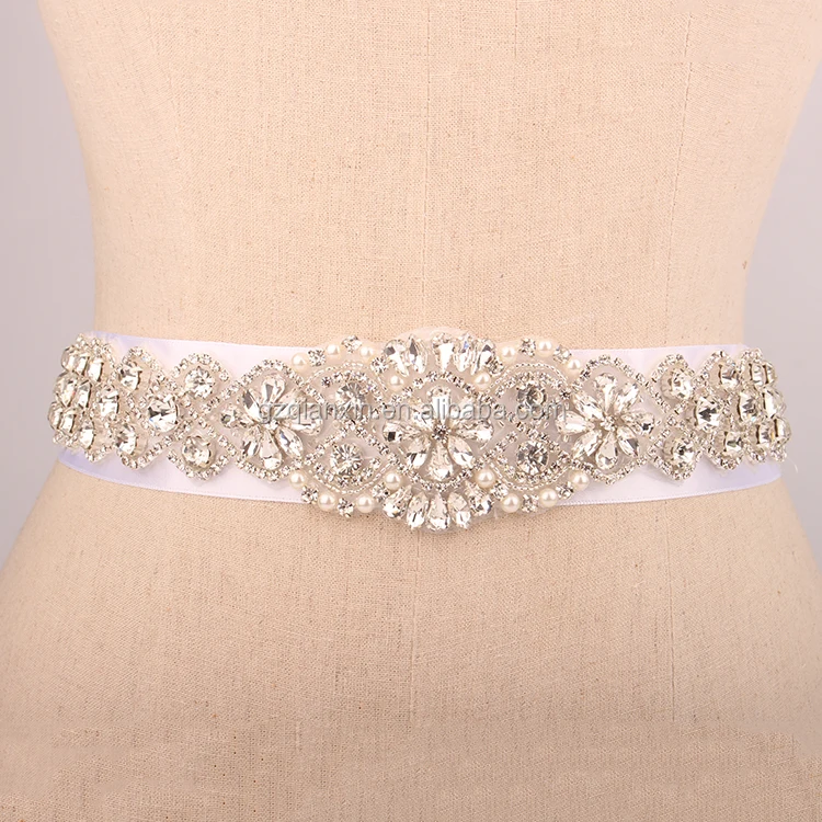 White Diamond Flower Elegant Woman Belt Fashion Design For Dress ...
