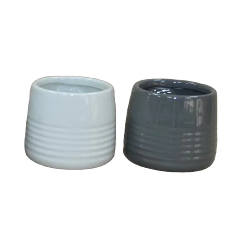 

Hot Sale White Round Dolomite Magnet Mini Flower Pot, As photo