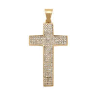 

35467 xuping 24K color gold pendant, stainless steel cross pendant