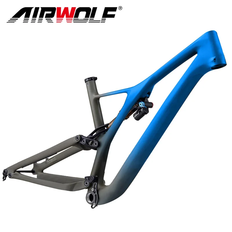 

2021 AIRWOLF Carbon MTB 142MM Travel Frame XC Full Suspension 29ER MTB Frame 3.0 Max Tire