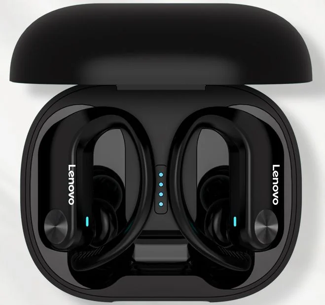 

Hot Sale Lenovo LivePods LP7 IPX5 Waterproof Ear-mounted Earphone led earbus headphones with wireless Charging battery Box