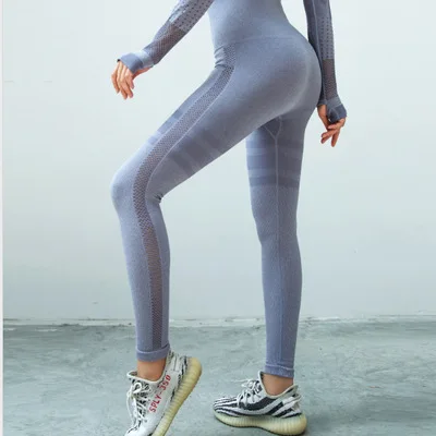 

zy28 Women's sports fitness trousers mid-waist hip-lifting tight yoga pants, 4 colors