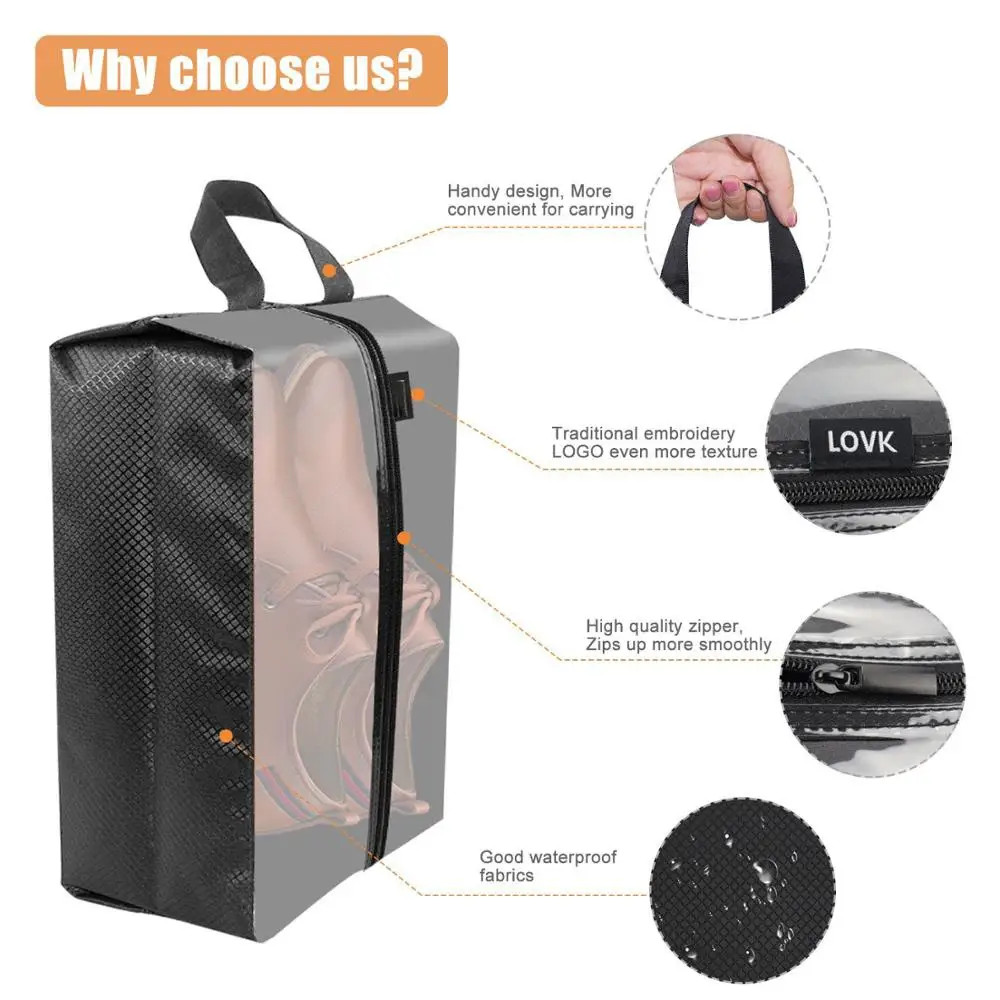 

Transparent nylon waterproof carry suit dust shoe Bags for travel, Customized color