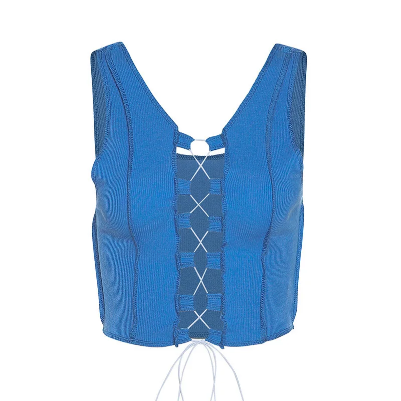 

Cropped Tank Top Woman Women'S Fashion Street Shoot Womens Tank Top Sexy, Customized color