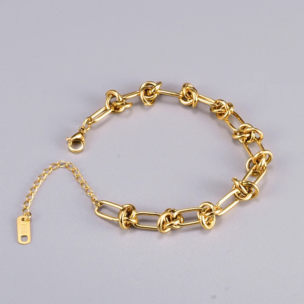 

18K Gold Stainless Steel Women Knot Anklet